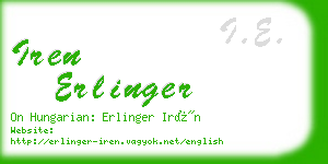 iren erlinger business card